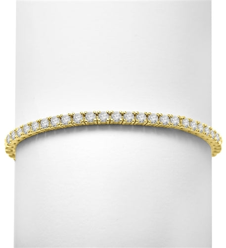 6.88ct Classic tennis bracelet in Yellow Gold