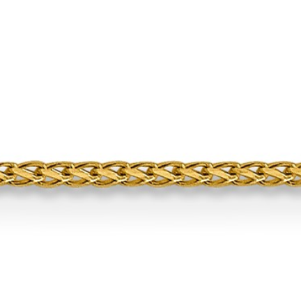 14k solid yellow gold 1.0 mm Diamond Cut Open Franco