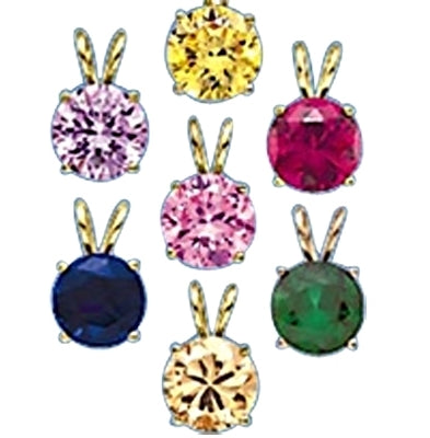 3ct different color stone pendants Solid gold