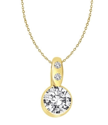 2ct round brilliant stone in Solid Gold