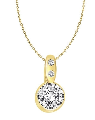 2ct round brilliant stone in Solid Gold