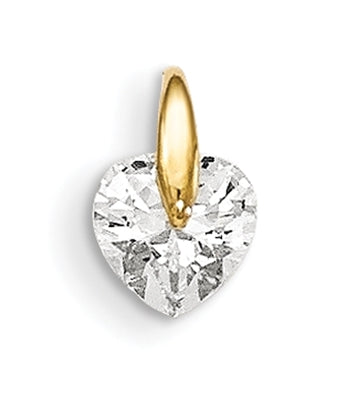 Diamond Essence 1.0 carat Heart set in 14K Solid Yellow Gold tension setting.