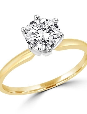 Best Simultated Round Diamond Solitaire Ring