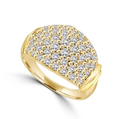 Ring pave ring with round pieces