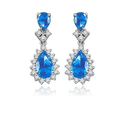 7ct Sapphire essence earrings in silver