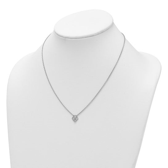 Beaded Quatrefoil Sterling Silver Necklace
