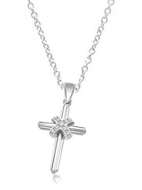 Pendant-0.25 ct center cross of round diamond