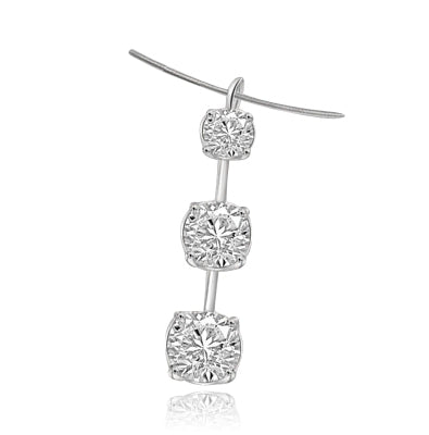 Pendant bar holding 3 graduated round stone