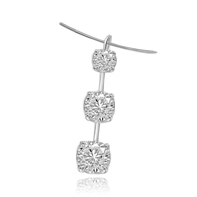 Pendant bar holding 3 graduated round stone