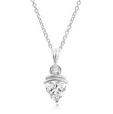 2.5 ct Saphhire round and trilliant stone pendant