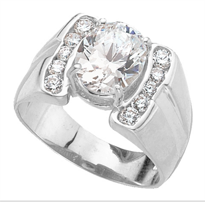 CITY LIGHTS Art deco Mans ring in Silver