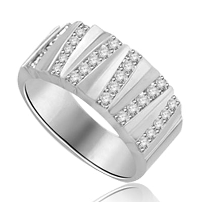 1.25 ct round stone in Sterling silver ring