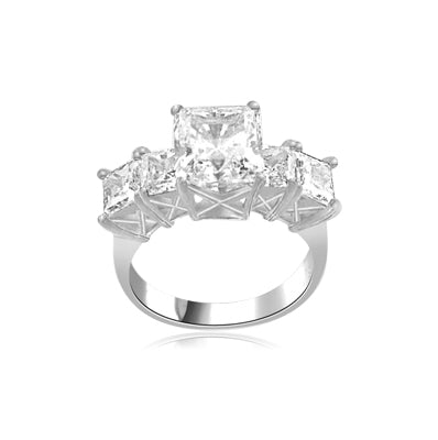 2ct Princess cut Diamond Masterpiece ring in silver