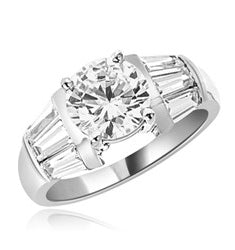 3cts Brilliant Ring in silver