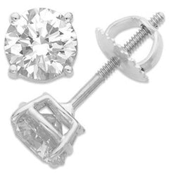 Screw Backs by Diamond Essence set in Sterling Silver