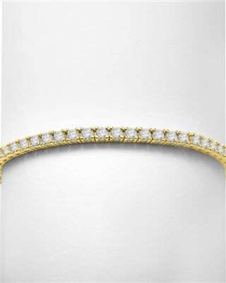 6.88ct Classic tennis bracelet in Gold Vermeil