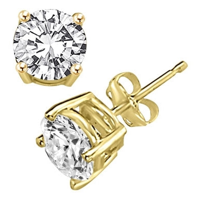 3ct Diamond studs earring with in Gold Vermeil