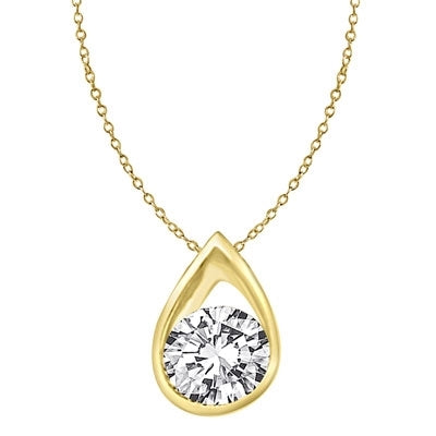 Gold Vermeil pendant with rain drop shape