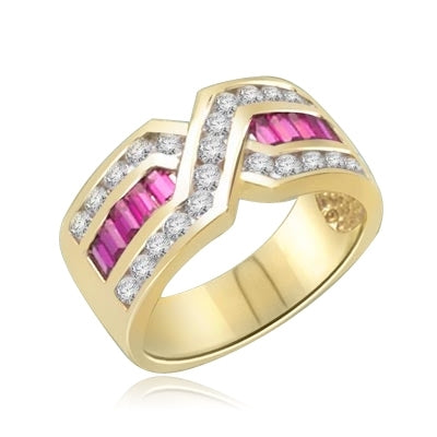 Tenderly- Ruby Gold Vermeil ìXî ring 2.5 cts.t.w