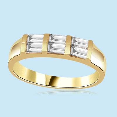 0.75ct channel set in three heavenly rows in Gold Vermeil