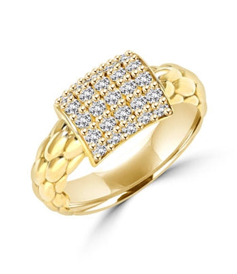 A beautiful Companion Ring to the bangle bracelet, with 3.0 Cts. Round Diamond Essence masterpieces adorning the elegant antique style band.