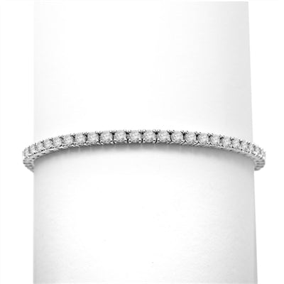6.88ct Classic tennis bracelet in white Gold