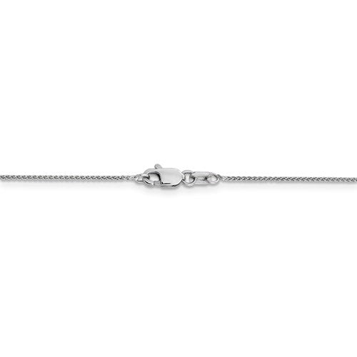 14k solid white gold 0.80mm Wheat Chain