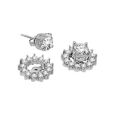White gold diamond essence earring jackets
