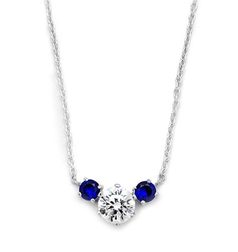 Diamond Essence and sapphire Essence together make a special gift. 1.75 cts.t.w. 14K White Gold.