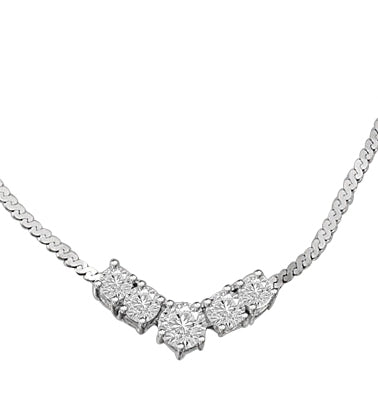 1.5 ct.Celebration Necklace in Solid white Gold
