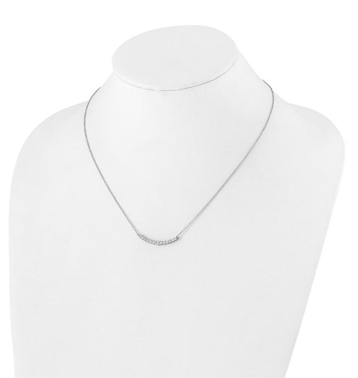 Bar set white gold lab grown diamonds necklace