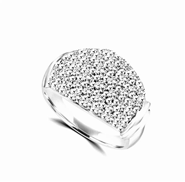 Ring pave ring with round pieces