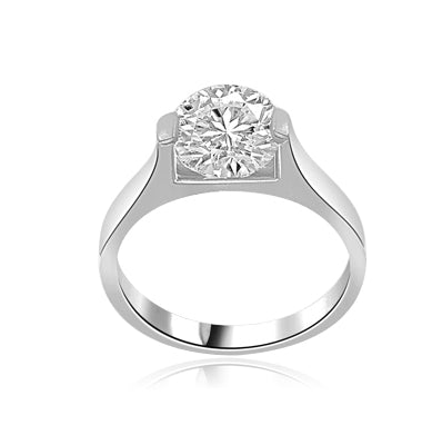 Bit of Heaven-Solitaire ring round cut diamond