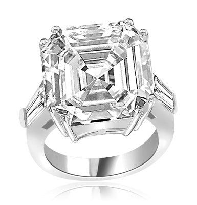 Expensive mini aristocrat of diamond cuts ring in White Gold