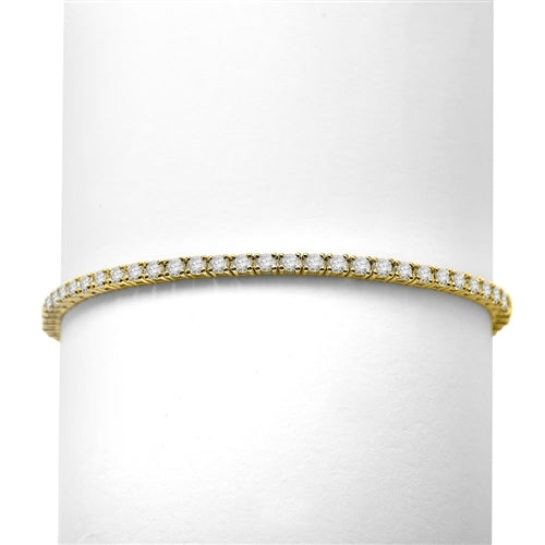 3.10ct Classic tennis bracelet in Solid Yellow Gold