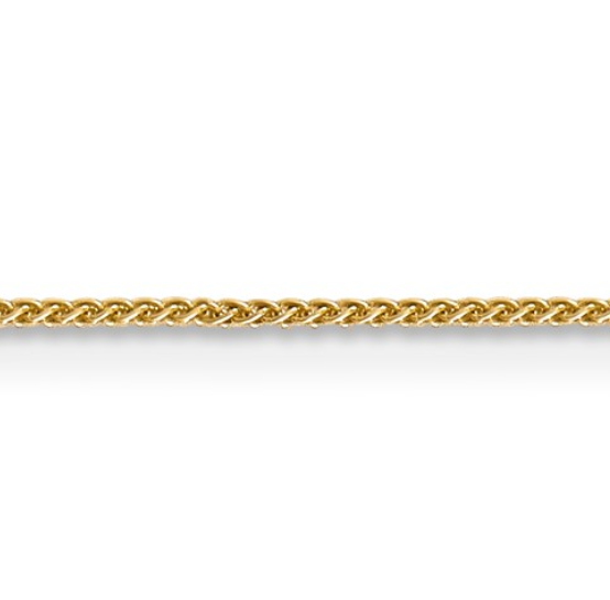 14k solid yellow gold 0.80mm Wheat Chain