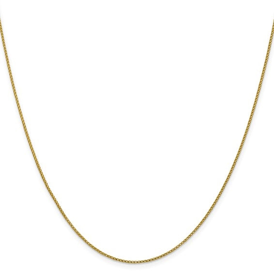 14k solid yellow gold 1.0 mm Diamond Cut Open Franco