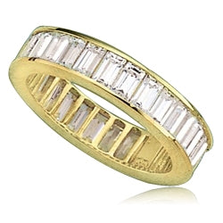 Ring  channel set baguettes eternity band