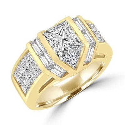 Ring  octrillion stone,baguettes,princess-cut stones