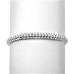 14k solid white gold diamond essence bracelet