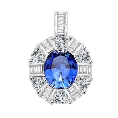 pendant with sapphire stones