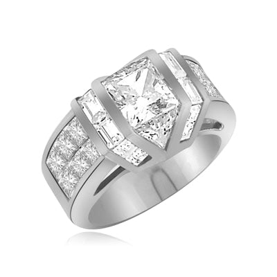 Ringoctrillion stone,baguettes,princess-cut stone