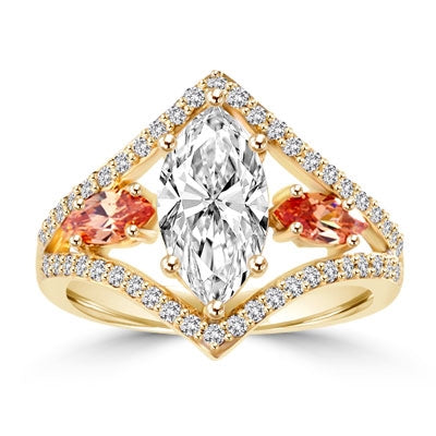 Diamond Essence Marquise designer Ring