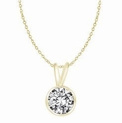 Pendants-1ct diamond in 14K Gold Vermeil