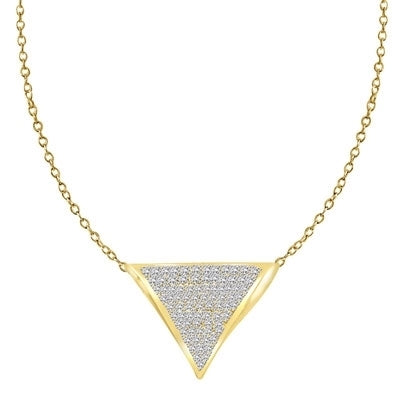 Delicious Slide to make head and heart spinning on its triangular axis! 2.0 Cts. T.W. in Gold Vermeil.