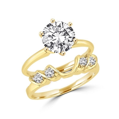 Ring  wrap with round jewels, pair ring