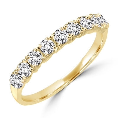 Gold vermeil ring with round stones 1.2 cts.t.w.