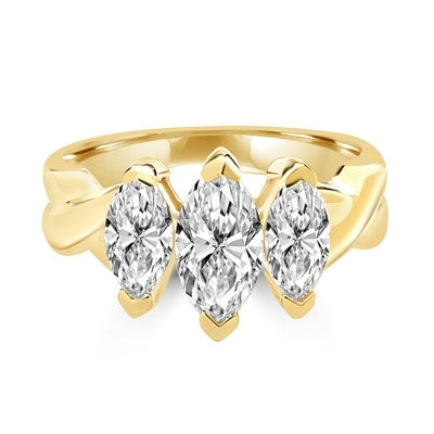 Marquise ring in 14K Gold Vermeil