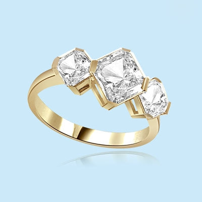 Tilt-Magnifient ring in Gold Vermeil