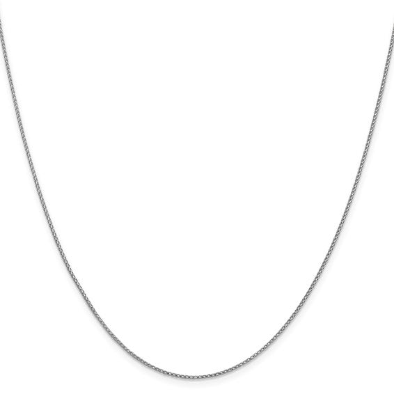 14k solid white gold 1.0 mm Diamond Cut Open Franco